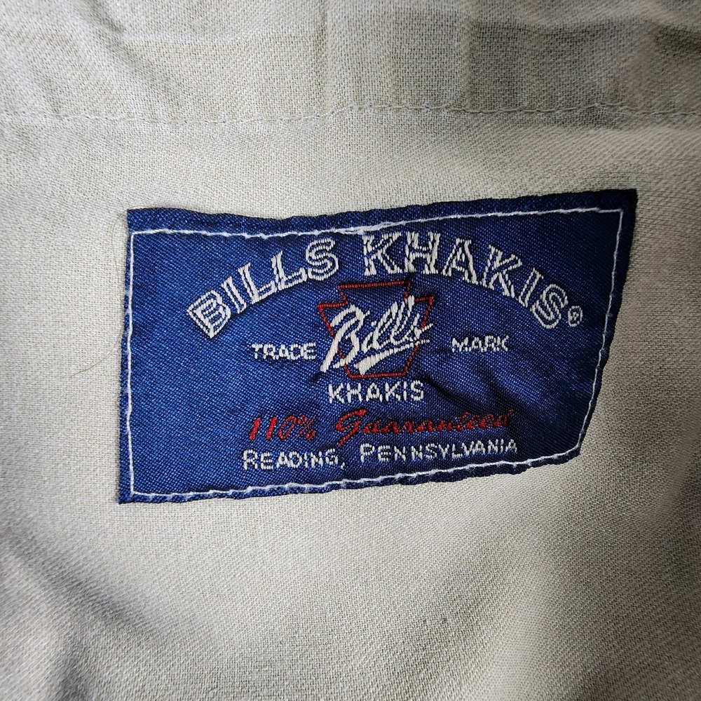 Bill's Khakis Chino Pants Men 38x26 Beige Pleated Cuffed Classic M2P Made USA - Picture 14 of 16